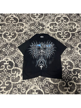 Men's MMA Elite Black & Blue Short Sleeve Tee L